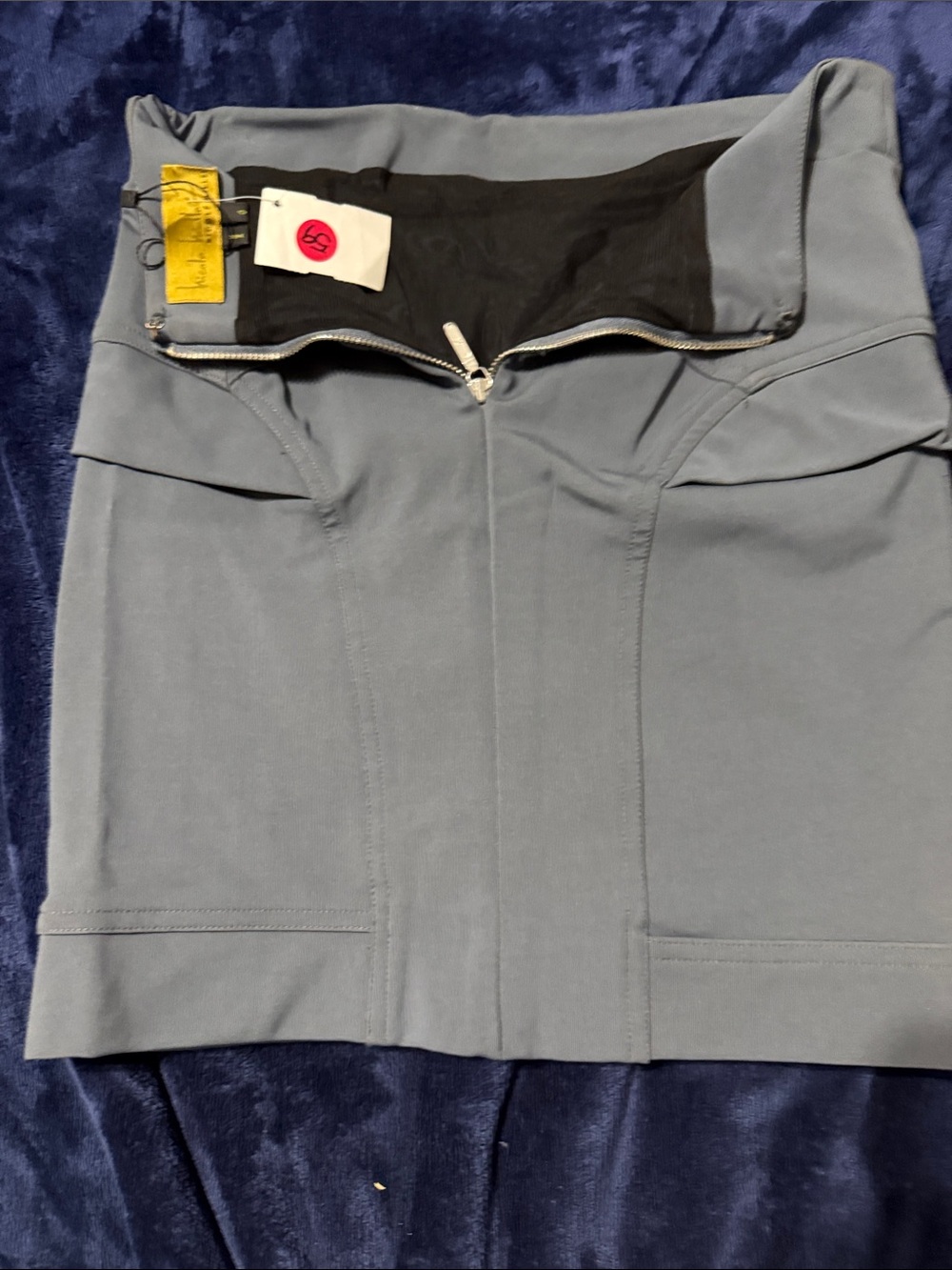 Nicole Miller Light Gray Mini Skirt Stretch Size 0/1/2 Bodycon
